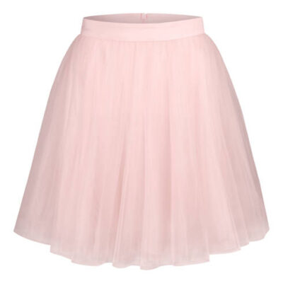 Pale pink glamour tulle ballerina skirt isolated on white