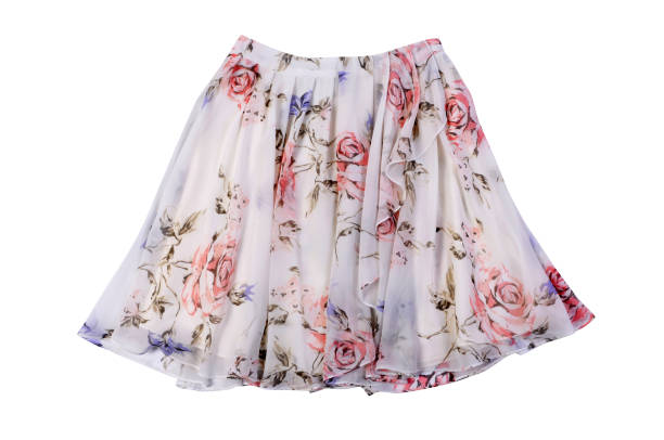 Patterned skirt isolated over white